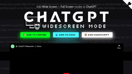 chatgpt widescreen mode website