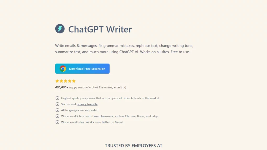 chatgpt writer website