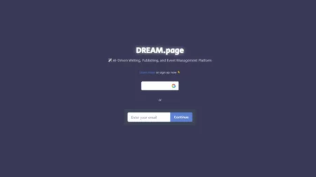 dream.page website