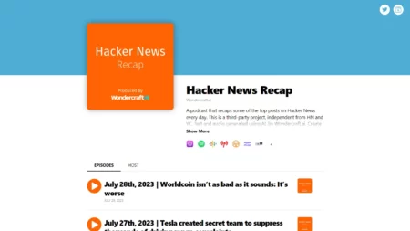 hacker news recap website