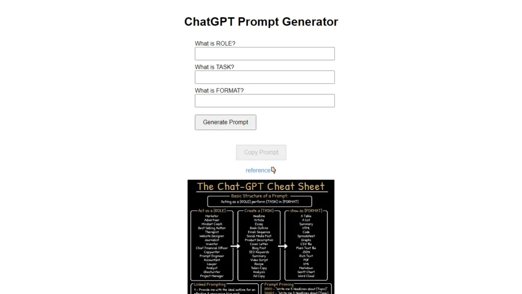 chatgpt prompt generator website