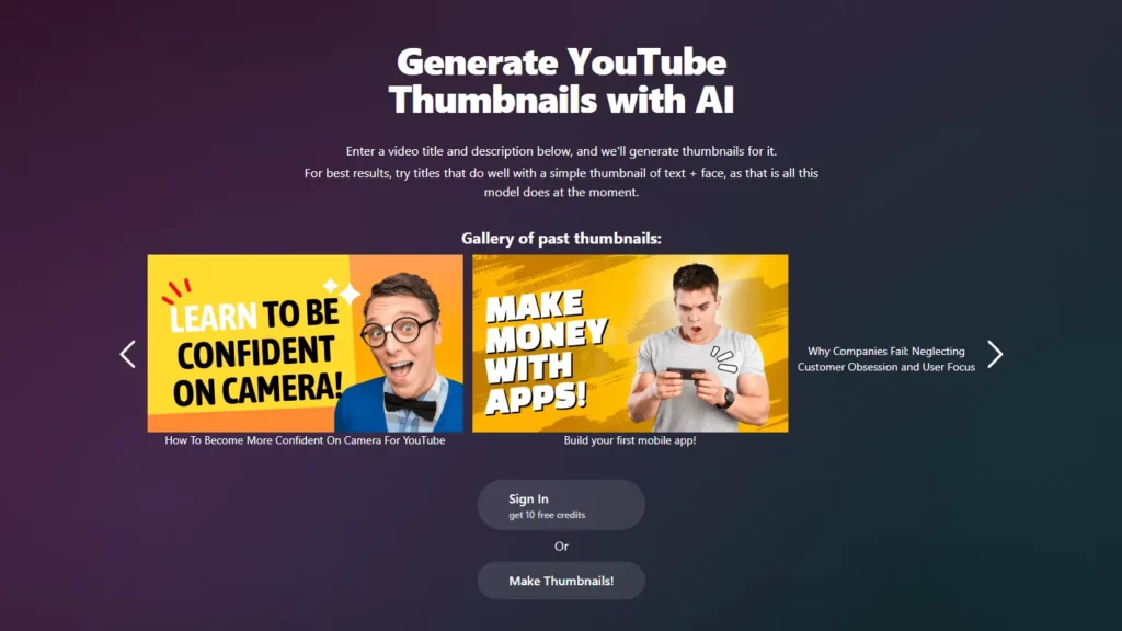 magic thumbnails website