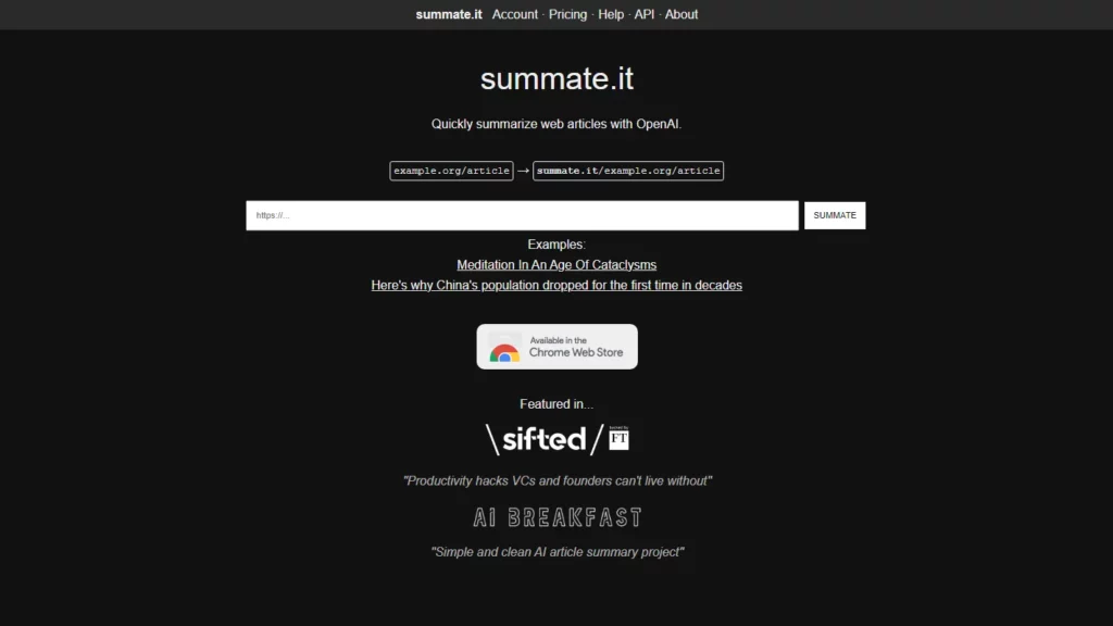 summate.it website