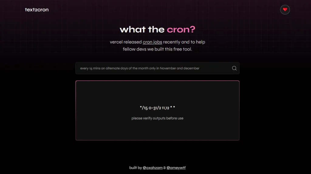 text to cron website