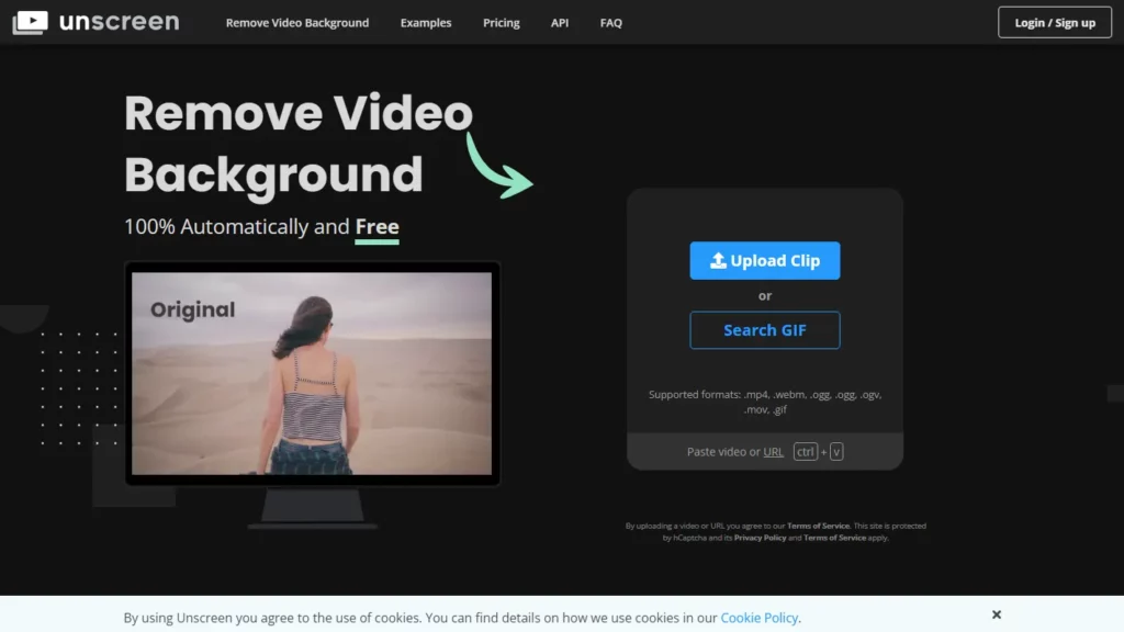 unscreen.com website