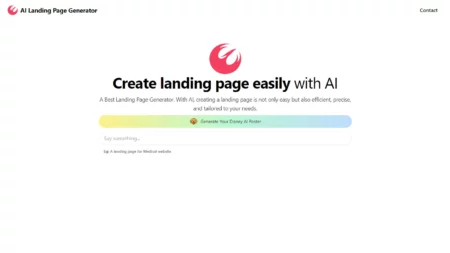 ai landing page generator website