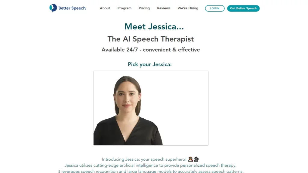 jessica - better speech website