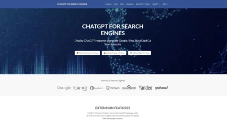 chatgpt for search engines website