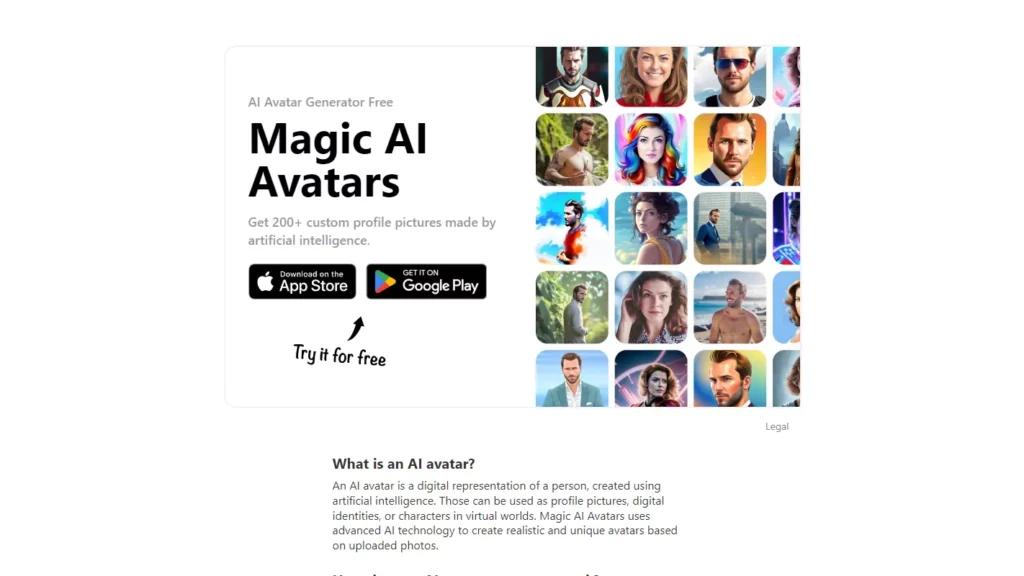 magic ai avatars website