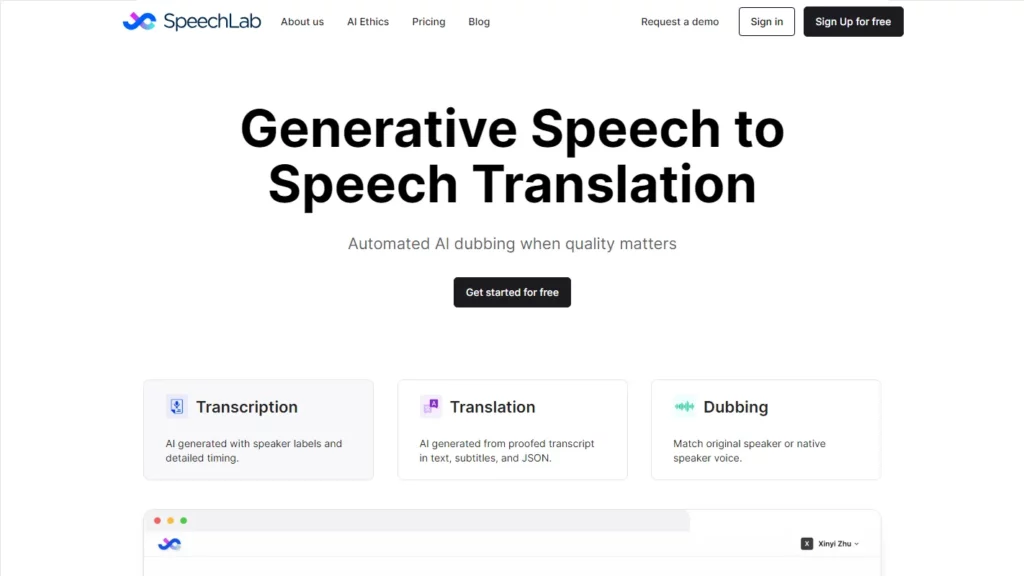 speechlab website