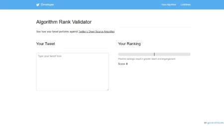 algorithm rank validator website