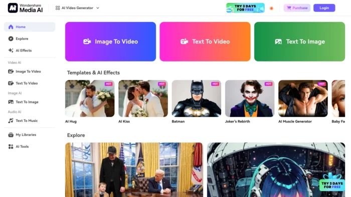 Media.io AI Video Generator Website