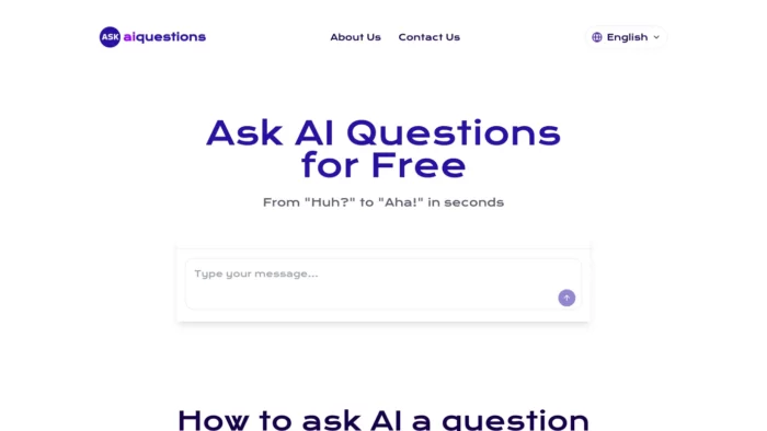 Ask AI Questions Online Website