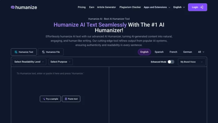 Humanize AI Website
