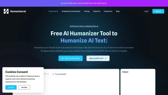 Humanizer AI Website