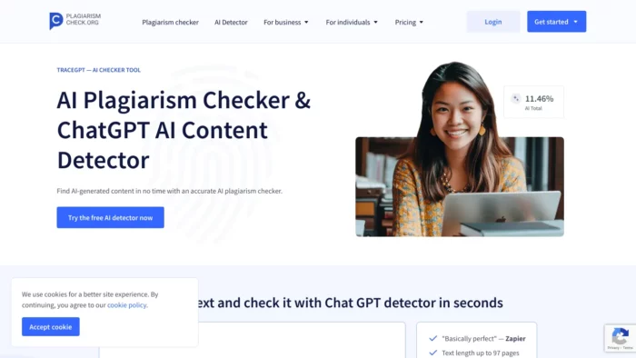 TraceGPT - AI detector Website