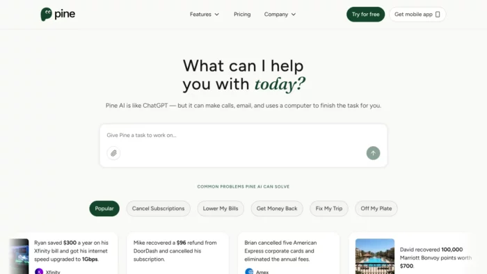 Pine AI Website