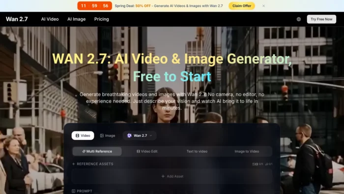 Wan 2.7 Video & Image Generator Website