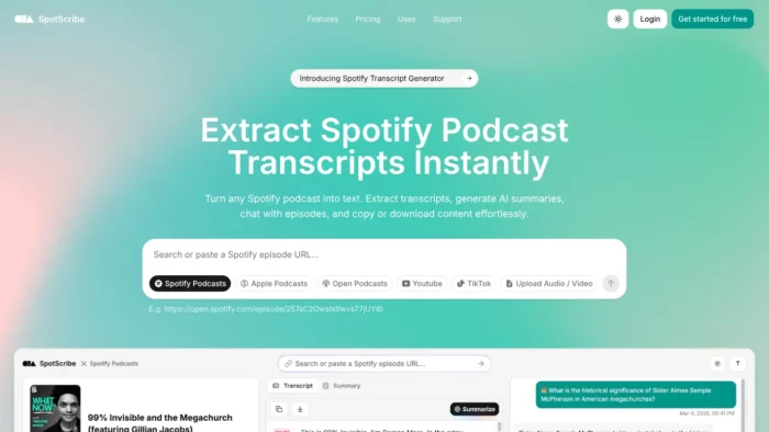 SpotScribe Website